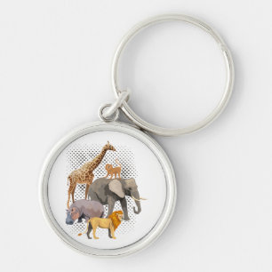 Safari Squad African Safari Animals Funny Zoo Anim Sleutelhanger