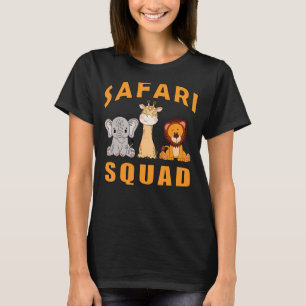 Safari Squad baby olifant lion en giraffe T-shirt