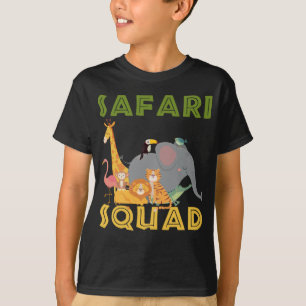 Safari Squad Zoo Animal Family Vacation T-shirt