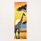 Safari Sunset: Giraffe's Embrace Yogamat (Achterkant)