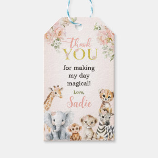 Safari Sweet Girl Floral Birthday  Cadeaulabel