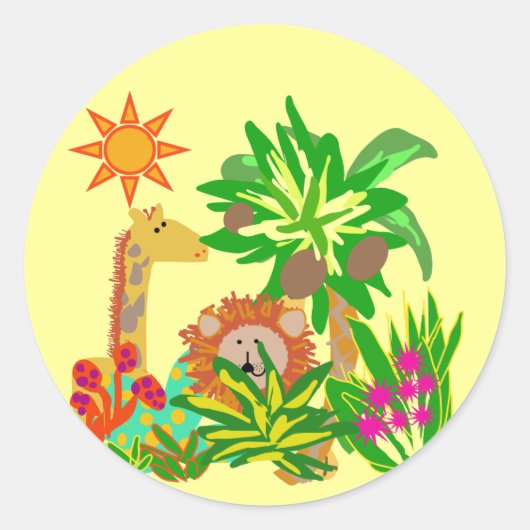 Safari T-shirts en geschenken Ronde Sticker (Voorkant)