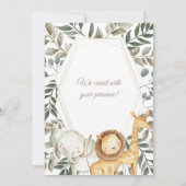 Safari Theme Baby Shower Invitation (Dos)