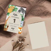 Safari Thème Premier Anniversaire Fête Invitation