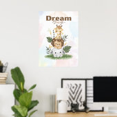  safari themed uplifting nursery wall poster (Bureau à domicile)