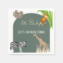 Safari ThMED Baby shower Napkins Servet