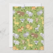 Safari Tiger Baby shower Invitation garçon (Dos)