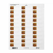 Safari Tiger Stripes Print Etiket (Full Sheet)