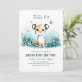 Safari Tigre premier anniversaire Invitation pour (Debout devant)