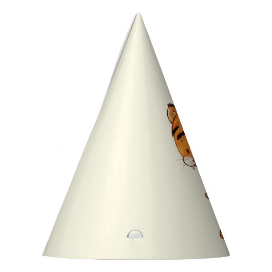 Safari Tijger Eerste Verjaardag Feesthoedjes (Links)