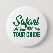 Safari Tour Guide Ronde Button 7,6 Cm (Voorkant)