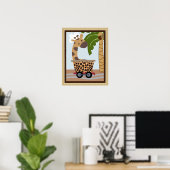 Safari Train Animals Nursery Art Poster (Bureau à domicile)