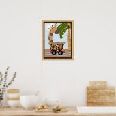 Safari Train Animals Nursery Art Poster (Cuisine)