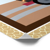 Safari Train Animals Nursery Art Poster (Coin)