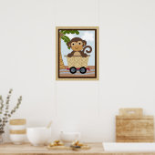 Safari Train Animaux Nursery Art Poster (Cuisine)