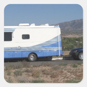 Safari Trek 1999 Blue Classic RV Motorhome Vierkante Sticker