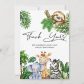 Safari Tropical bedankkaart (Voorkant)