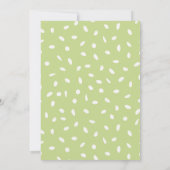 Safari Tropical Greenery Gold Script Baby shower Kaart (Achterkant)