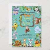 Safari Tropical Invitation d'anniversaire (Devant)