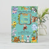 Safari Tropical Invitation d'anniversaire (Debout devant)