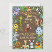 Safari Tropical Invitation d'anniversaire (Devant)