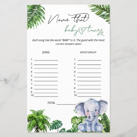 Safari Tropical Naam dat Baby Tune spel Flyer (Voorkant)