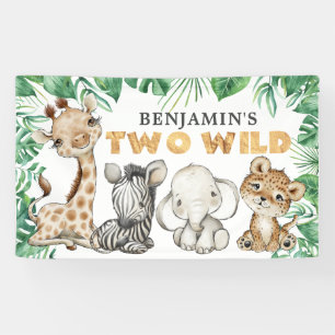 Safari Twee Wild Birthday Banner