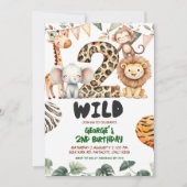 Safari two wild birthday kaart (Voorkant)