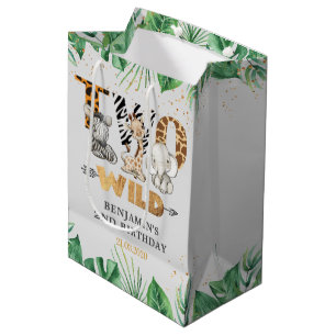 Safari Two Wild Birthday Party Medium Gift Bag Cadeauzakje