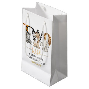 Safari Two Wild Birthday Party Small Gift Bag Klein Cadeauzakje
