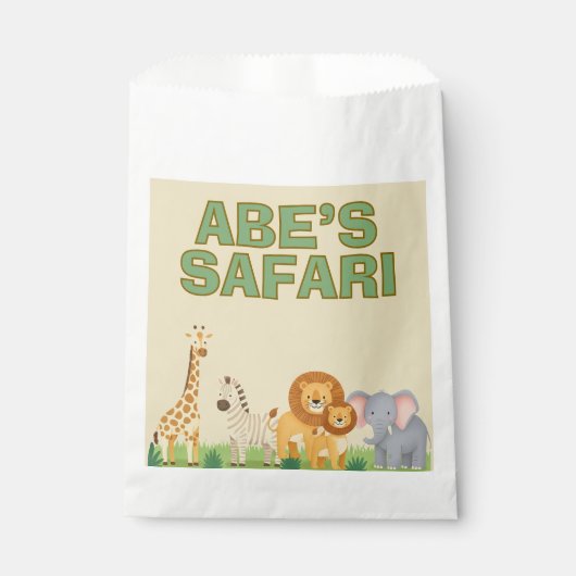 Safari upsherin anniversaire Favoriser les sacs (Devant)
