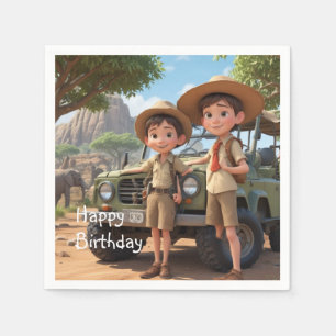 Safari van het kind servet