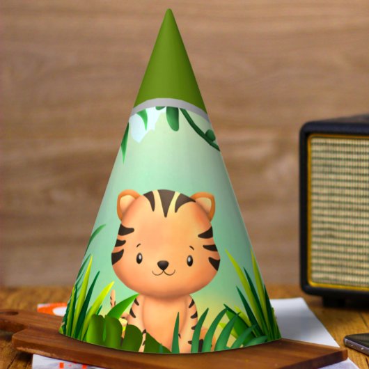 Safari Verjaardag Tijger Feesthoedjes