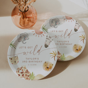 SAFARI verjaardagsfeestje Papieren Bordje