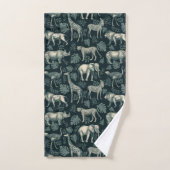 Safari vintage Animaux africains (Serviette à main)
