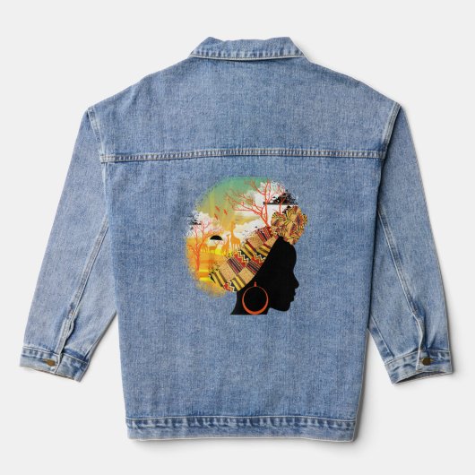 Safari Vrouwen Raglan Denim Jacket (Achterkant)
