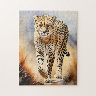 Safari Waterverf Cheetah Natuur Legpuzzel