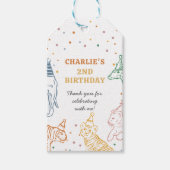 Safari Wild Animals 2nd Birthday Cadeaulabel (Voorkant)