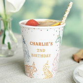 Safari Wild Animals 2nd Birthday Papieren Bekers