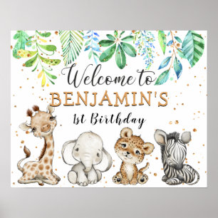Safari Wild Birthday Party Poster