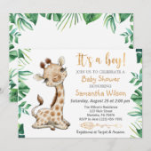 Safari Wild C'est un Baby shower garçon Invitation (Devant / Derrière)