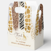 Safari Wild een dier prints verjaardag Bedankdoosjes (Open)