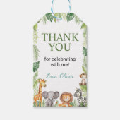 Safari Wild Een verjaardagsfeestje Dank je Label Cadeaulabel (Voorkant)