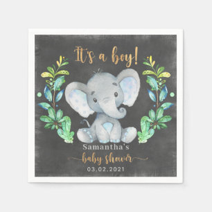 Safari Wild Elephant Baby shower Servet