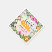 Safari Wild One 1e verjaardag meisje Servet (Hoek)