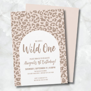 Safari Wild One 1e Verjaardagsfeestje Kaart