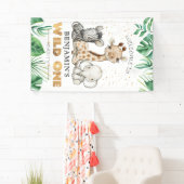 Safari Wild One 1st Birthday Banner (Insitu)