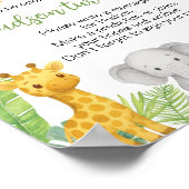 Safari Wild One Animals Birthday Time Capsule Sign Poster (Hoek)