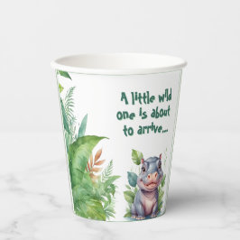 Safari Wild One-Baby shower Papieren Bekers