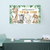 Safari Wild One Birthday Banner (Beurs)